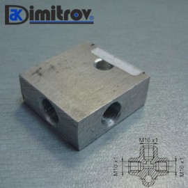 Трипътник спирачна тръба М10х1 - М10х1 - М10х1